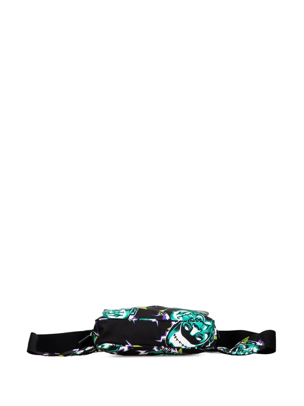 Pre-owned Prada 2013-2025 Universal Studios Tessuto Frankenstein Belt Bag In Black