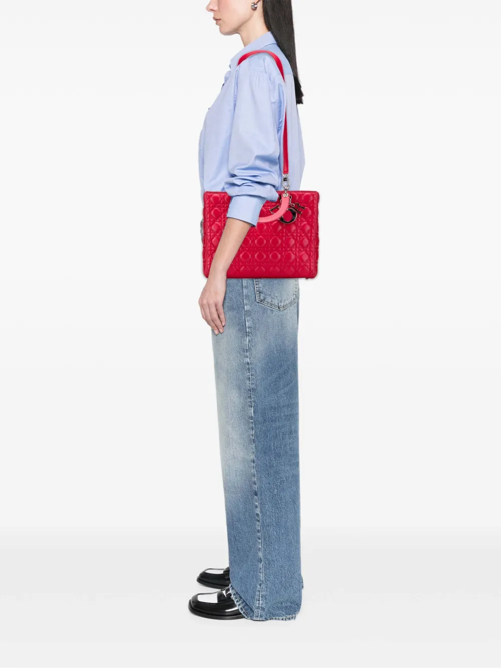 Christian Dior Pre-Owned 2012 Large Lambskin Cannage Lady Dior satchel | Pre-Owned | Image 2