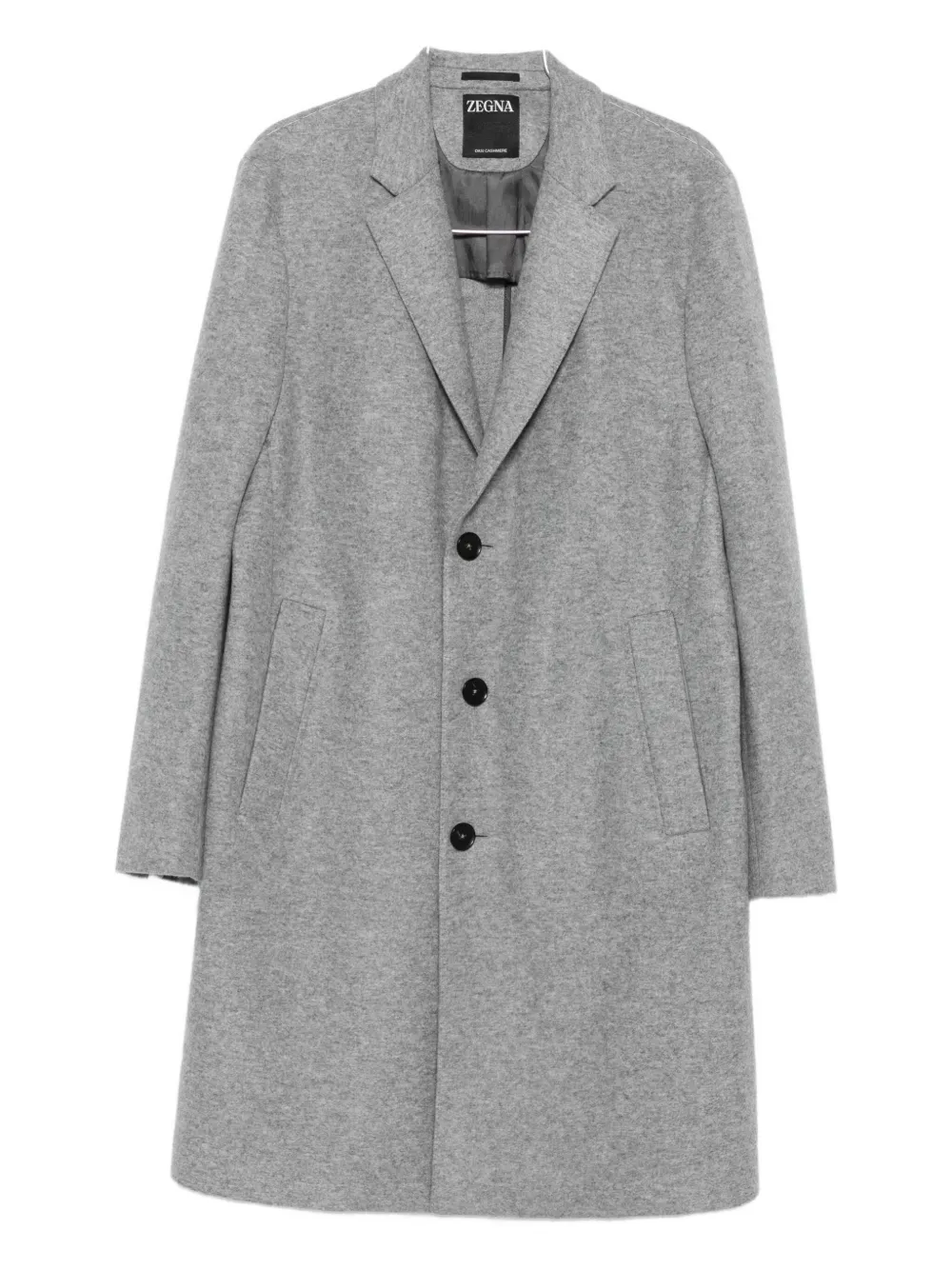 Zegna button-fastening wool coat | Grey | Image 1