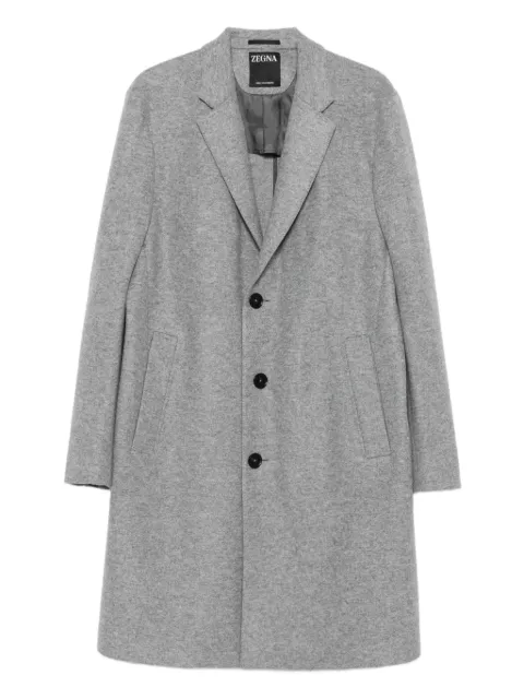 Zegna button-fastening wool coat