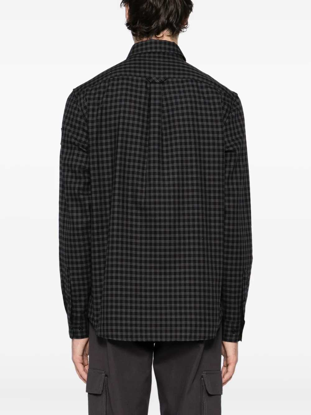 Belstaff Scale Checked Shirt In Black
