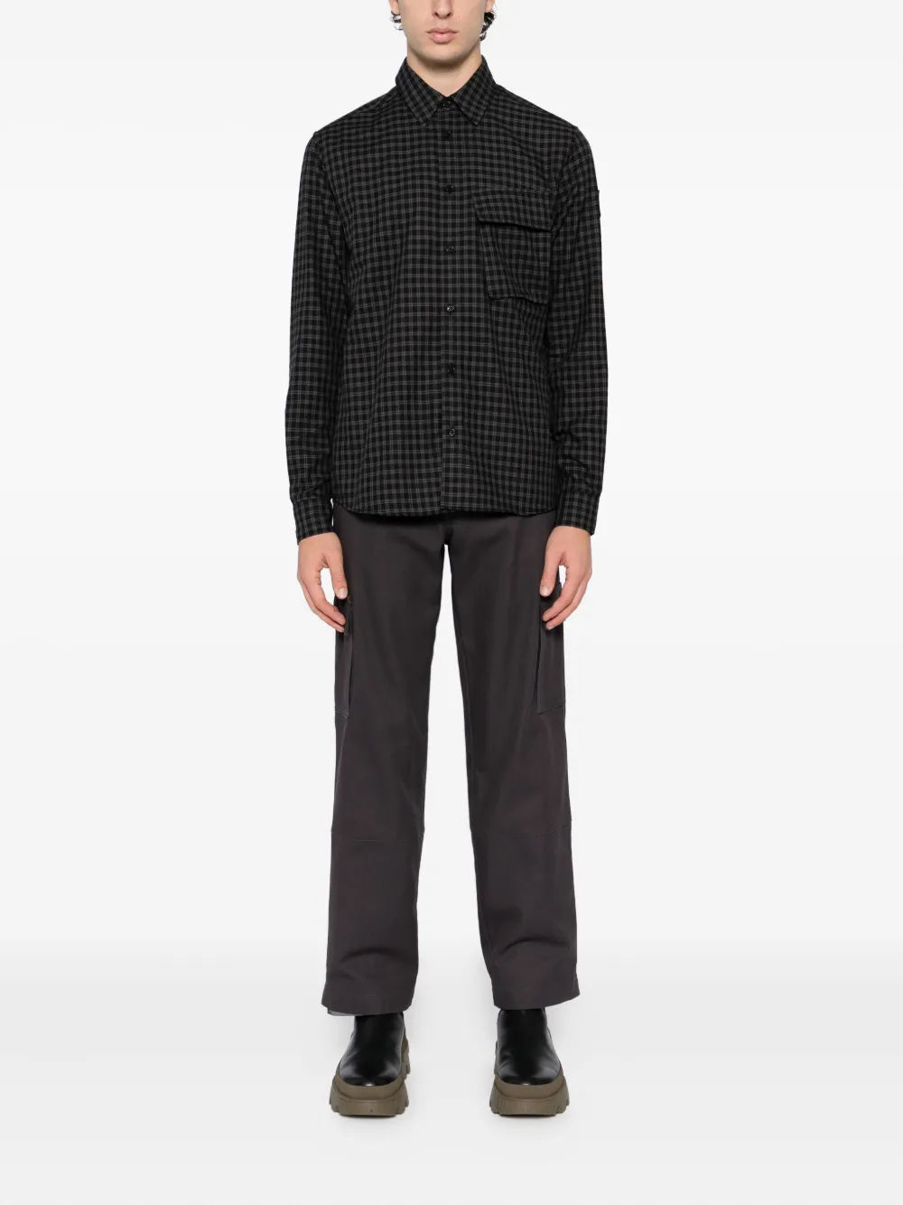 Belstaff Scale geruit overhemd - Zwart
