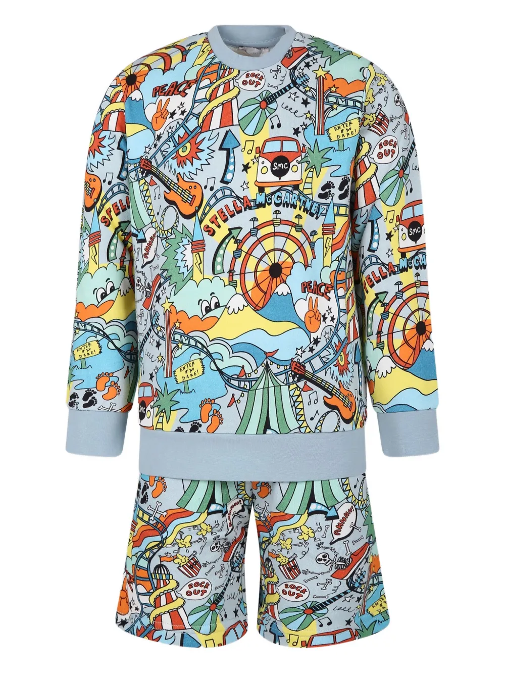 Stella McCartney Kids graphic-print tracksuit | Blue | Image 1