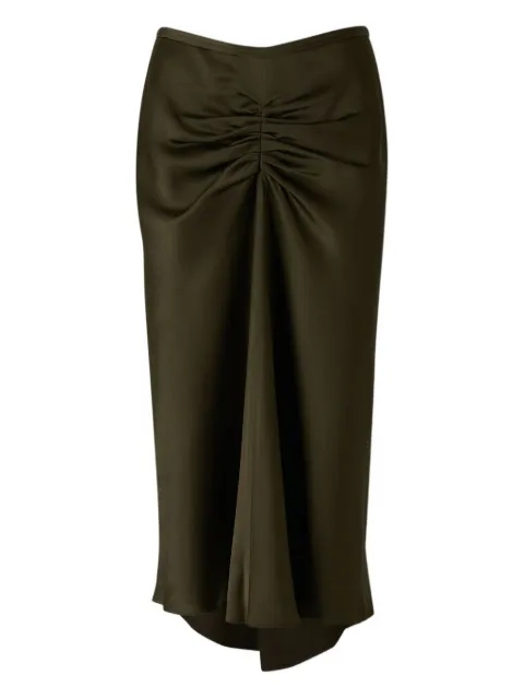 Victoria Beckham pleated wool midi skirt