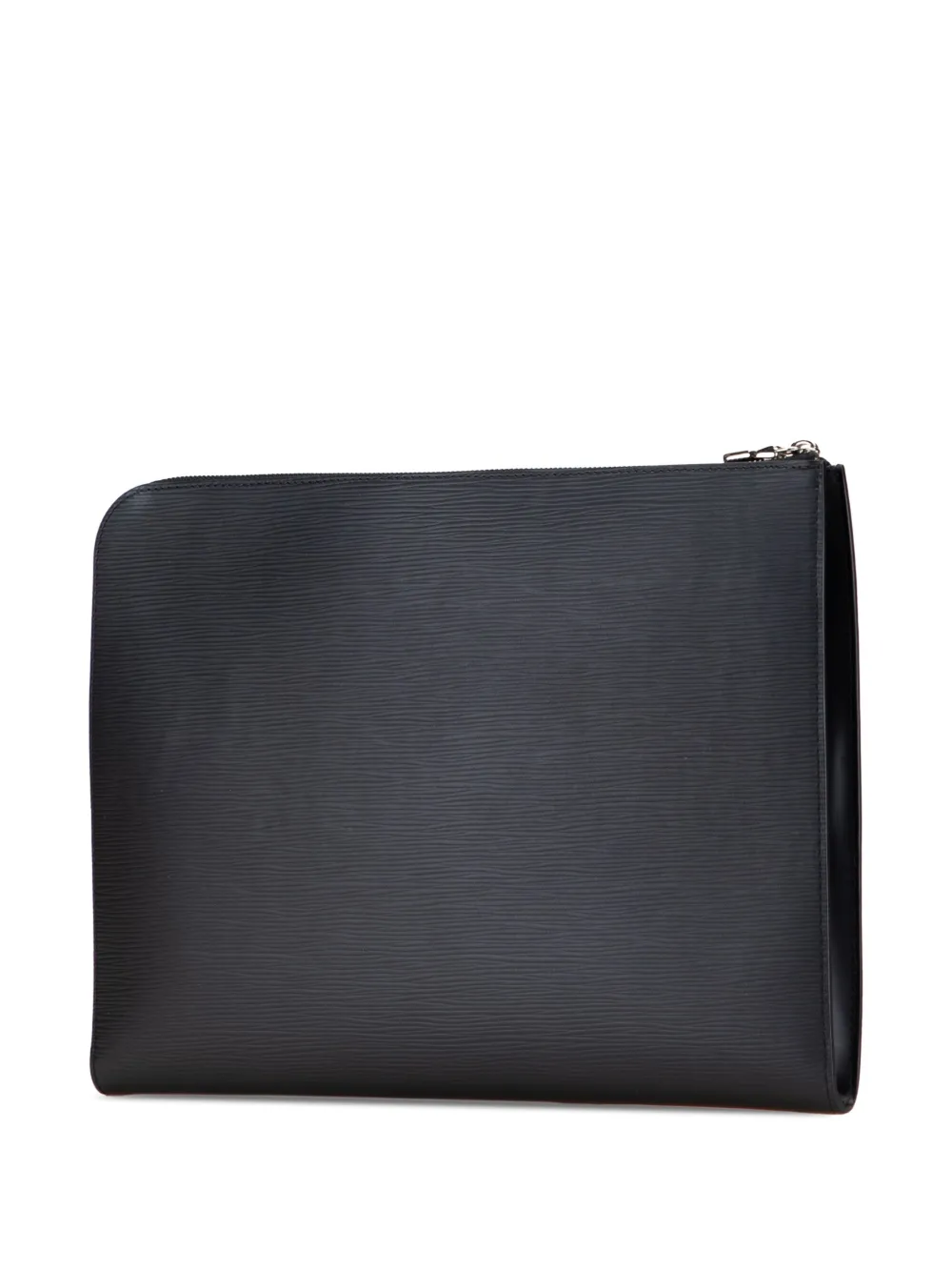 Pre-owned Louis Vuitton 2017 Epi Pochette Jour Gm Clutch Bag In Black