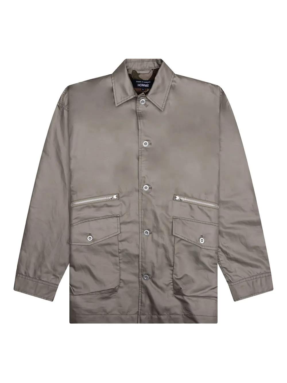 Comme des Garçons Homme multi-pocket button-cuff shirt jacket | Grey | Image 1
