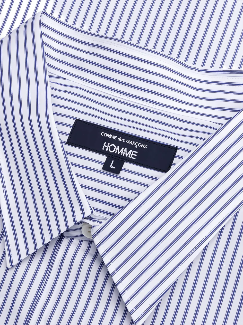Comme des Garçons Homme Gestreepte overhemd Blauw