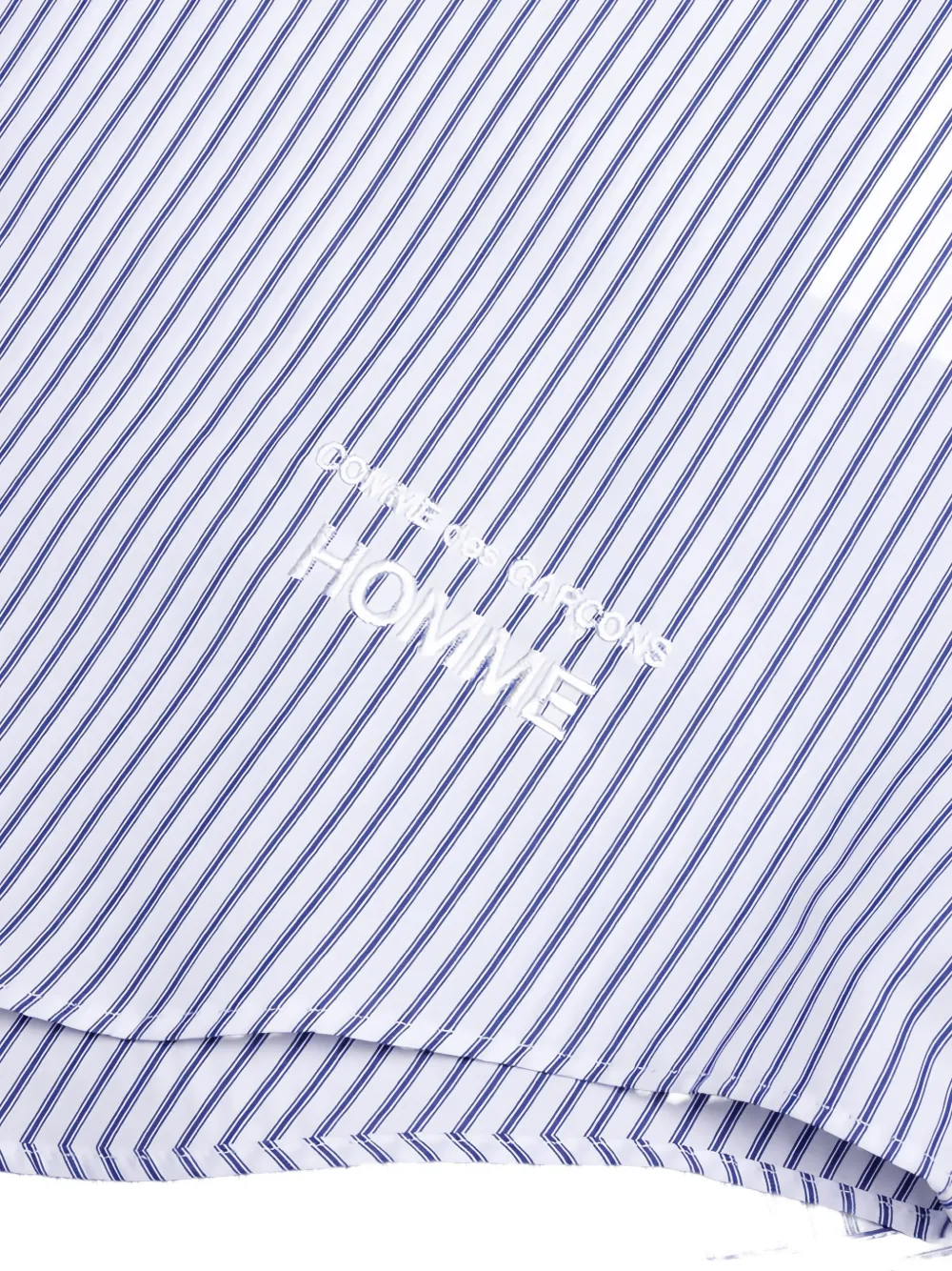 Comme des Garçons Homme Gestreepte overhemd Blauw