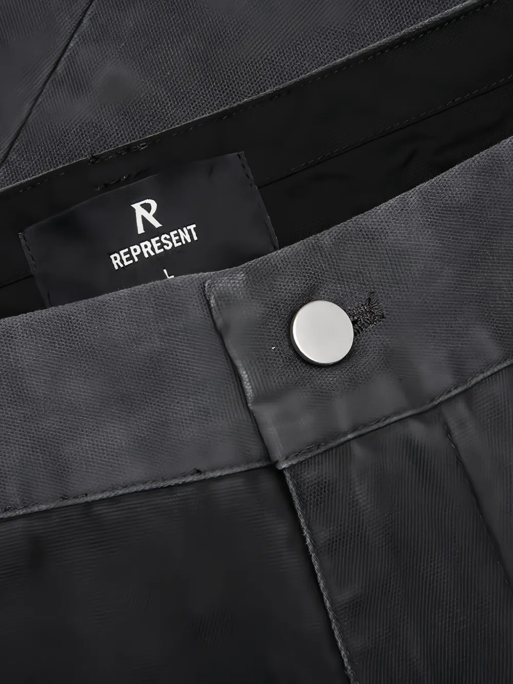 Represent Washed Cotton Trousers In Black