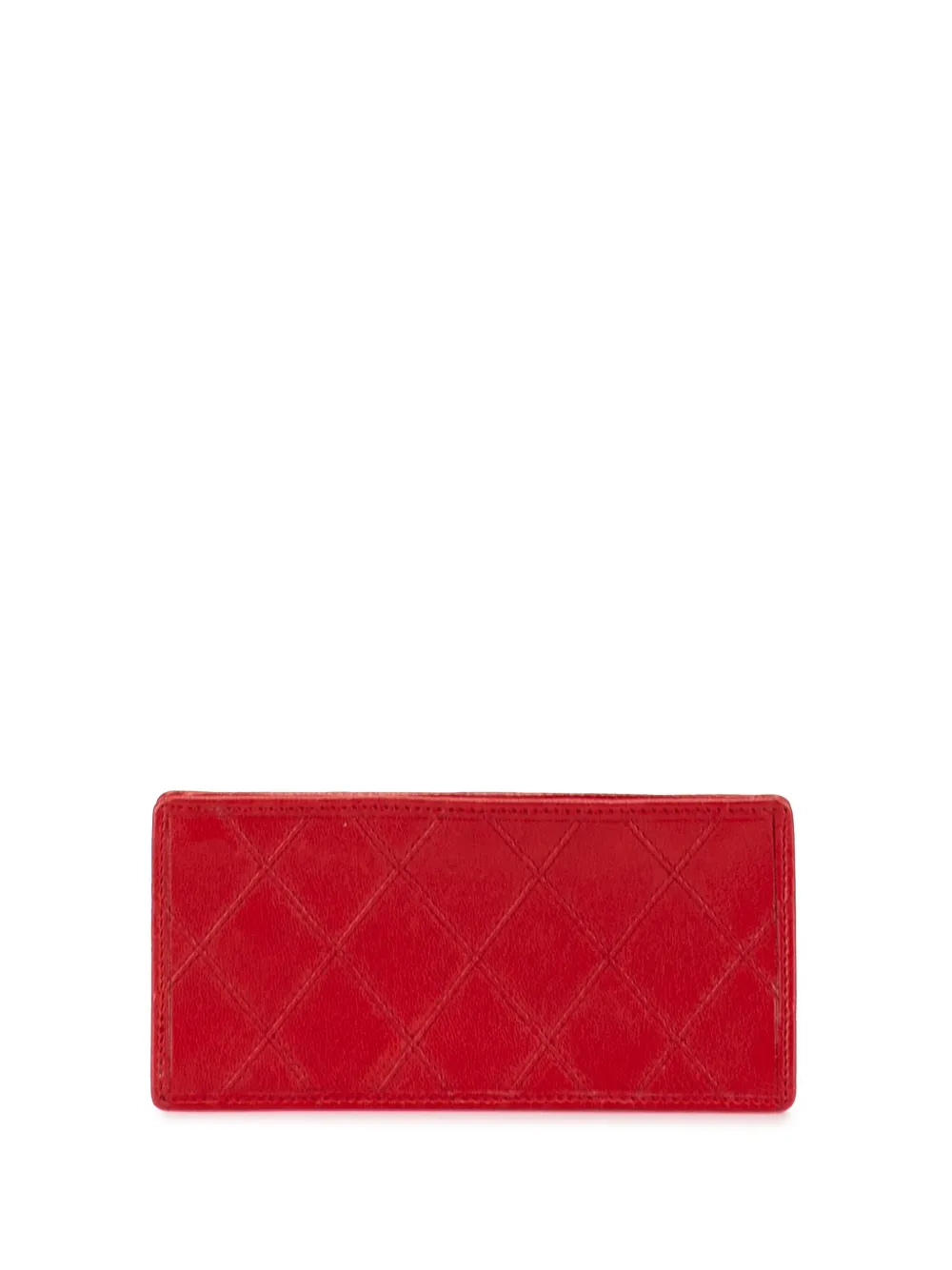 CHANEL Pre-Owned 1984-1986 Quilted Lambskin coin pouch | Red | Image 1