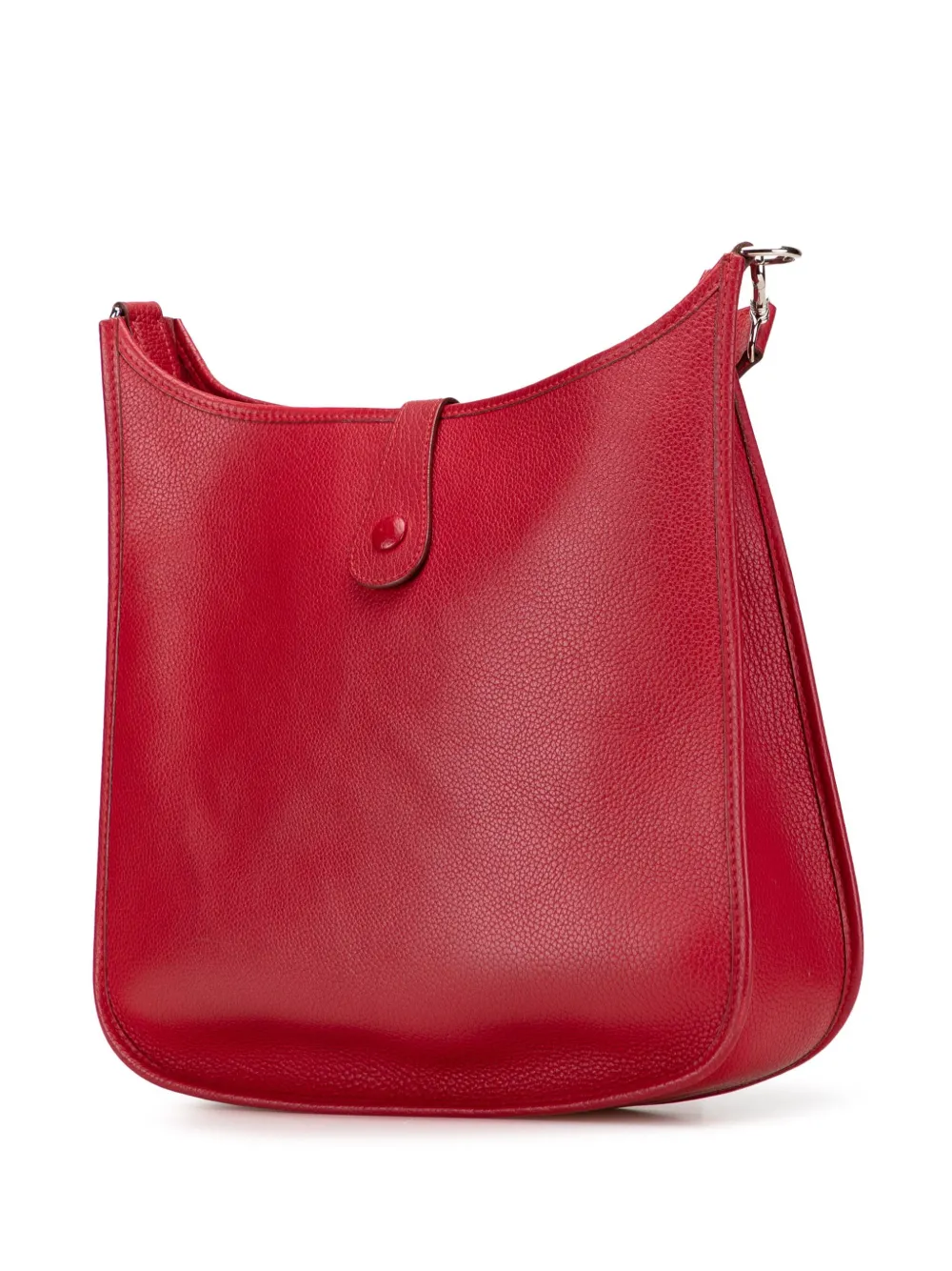 Pre-owned Hermes 1999 Clemence Evelyne Iii 29 Crossbody Bag In Red