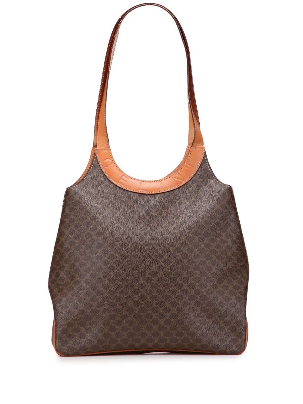 Celine Pre-Owned Borsa a spalla in tela cerata con motivo Macadam 1997 - Marrone