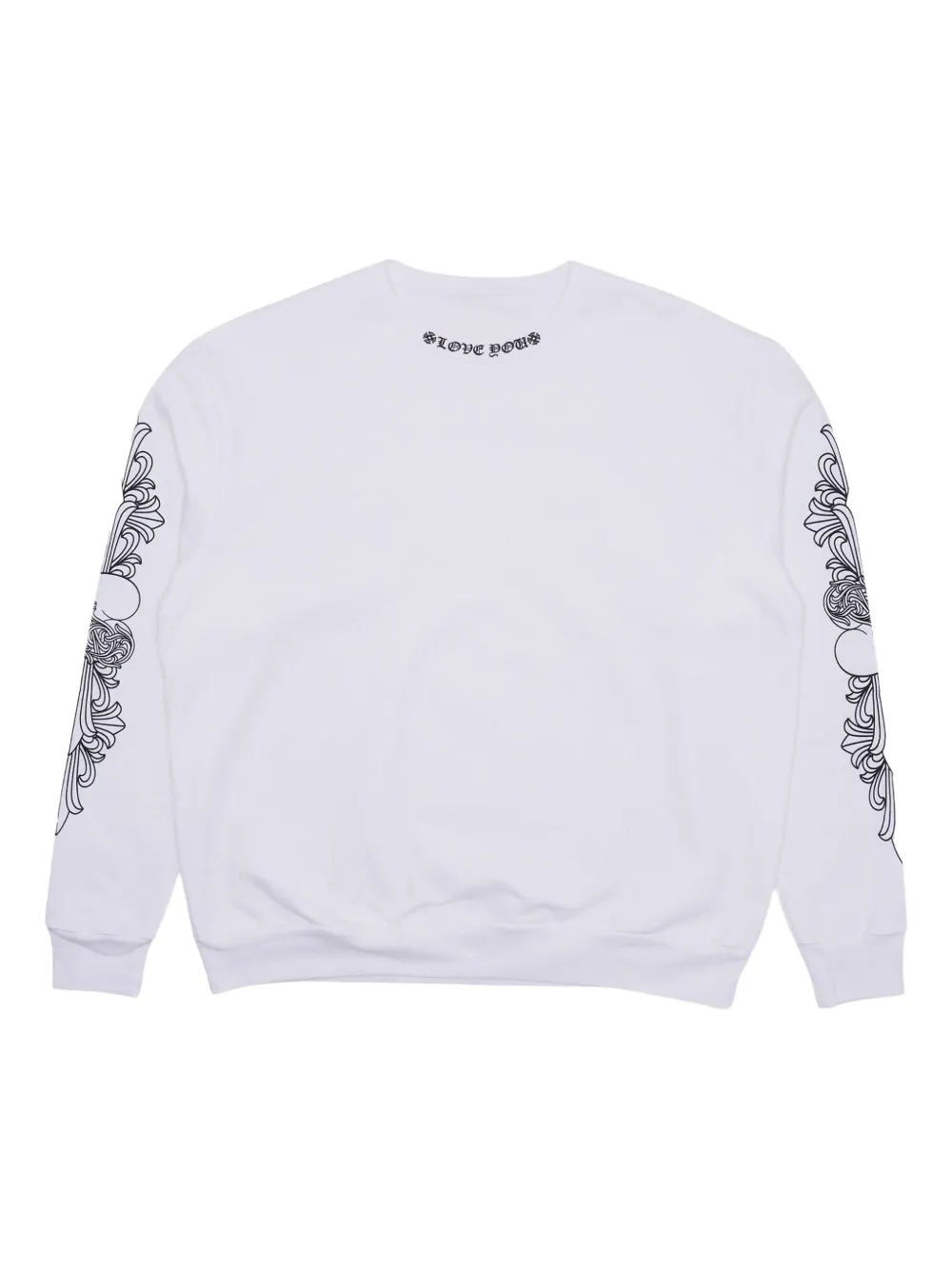 Chrome Hearts フローラル スウェットシャツ - ホワイト Chrome Hearts フローラル スウェットシャツ - ホワイト