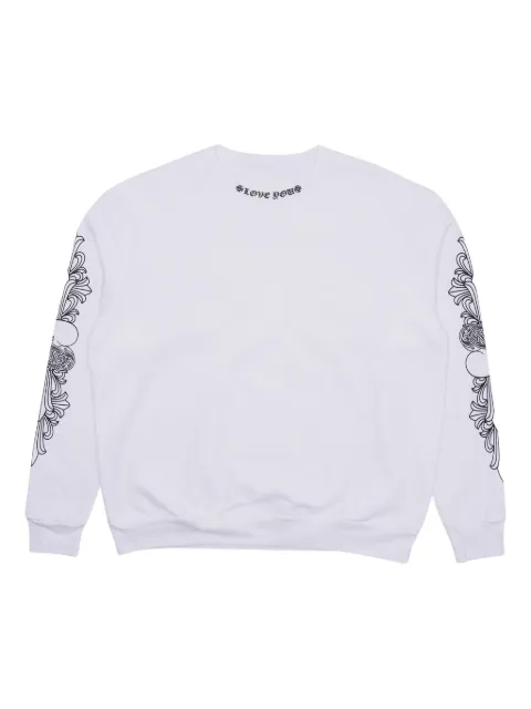 Chrome Hearts سويت شيرت برقبة مستديرة وطبعة زهور