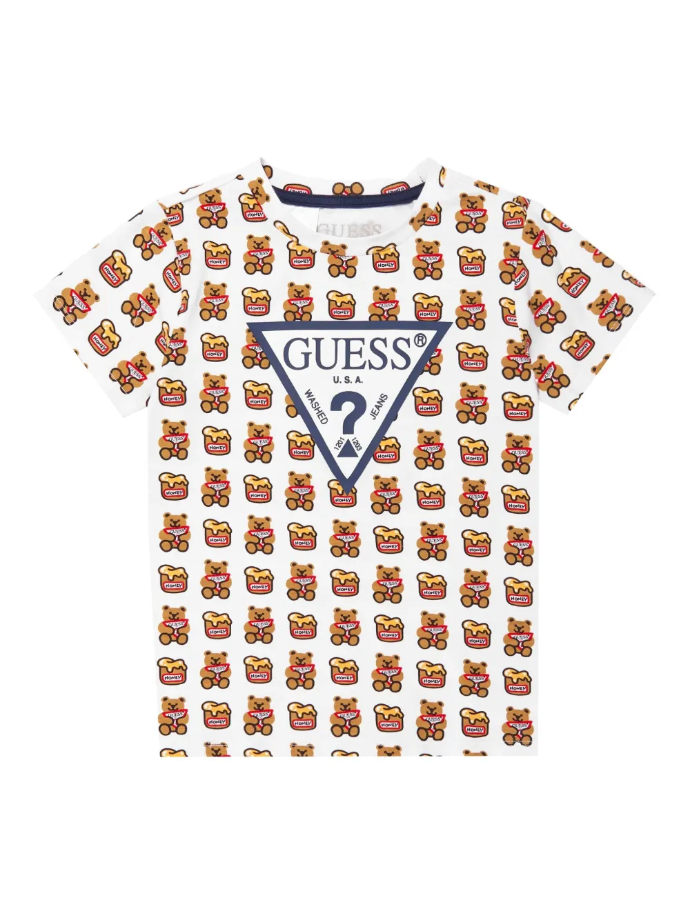 guess kids honey bear-print t-shirt | White | Image 1