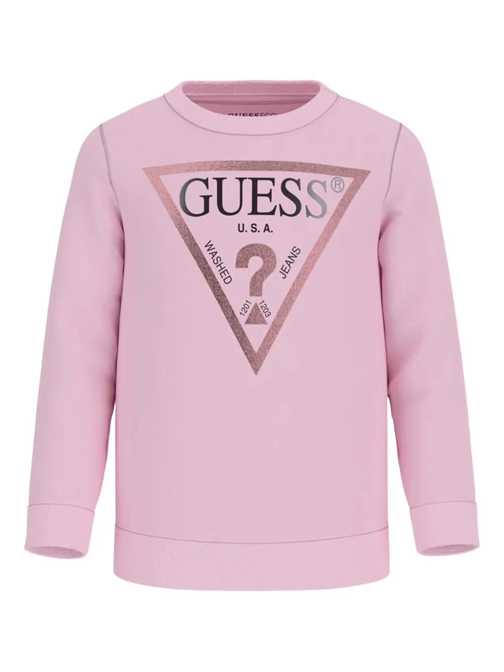 guess kids トライアングルロゴ スウェットシャツ - ピンク guess kids トライアングルロゴ スウェットシャツ - ピンク