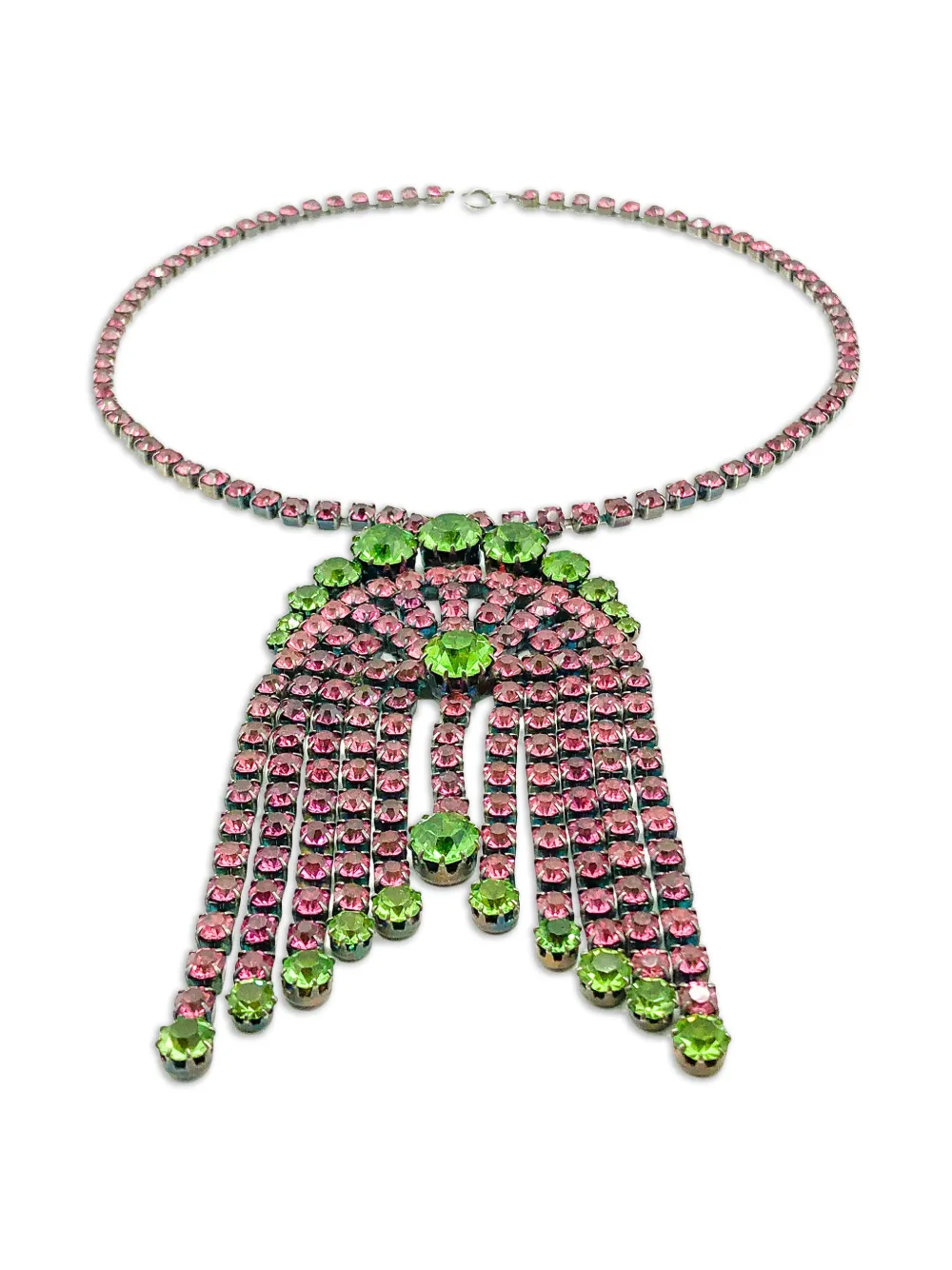 1960s Crystal Tassel Necklace