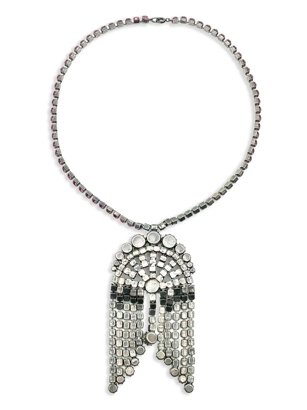 1960s Crystal Tassel Necklace