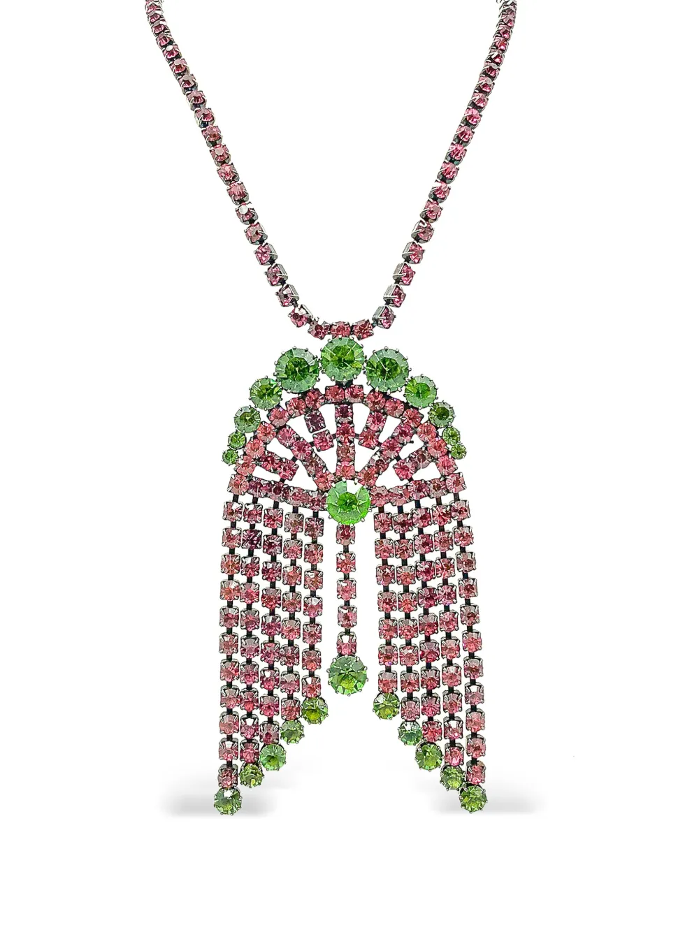 1960s Crystal Tassel Necklace