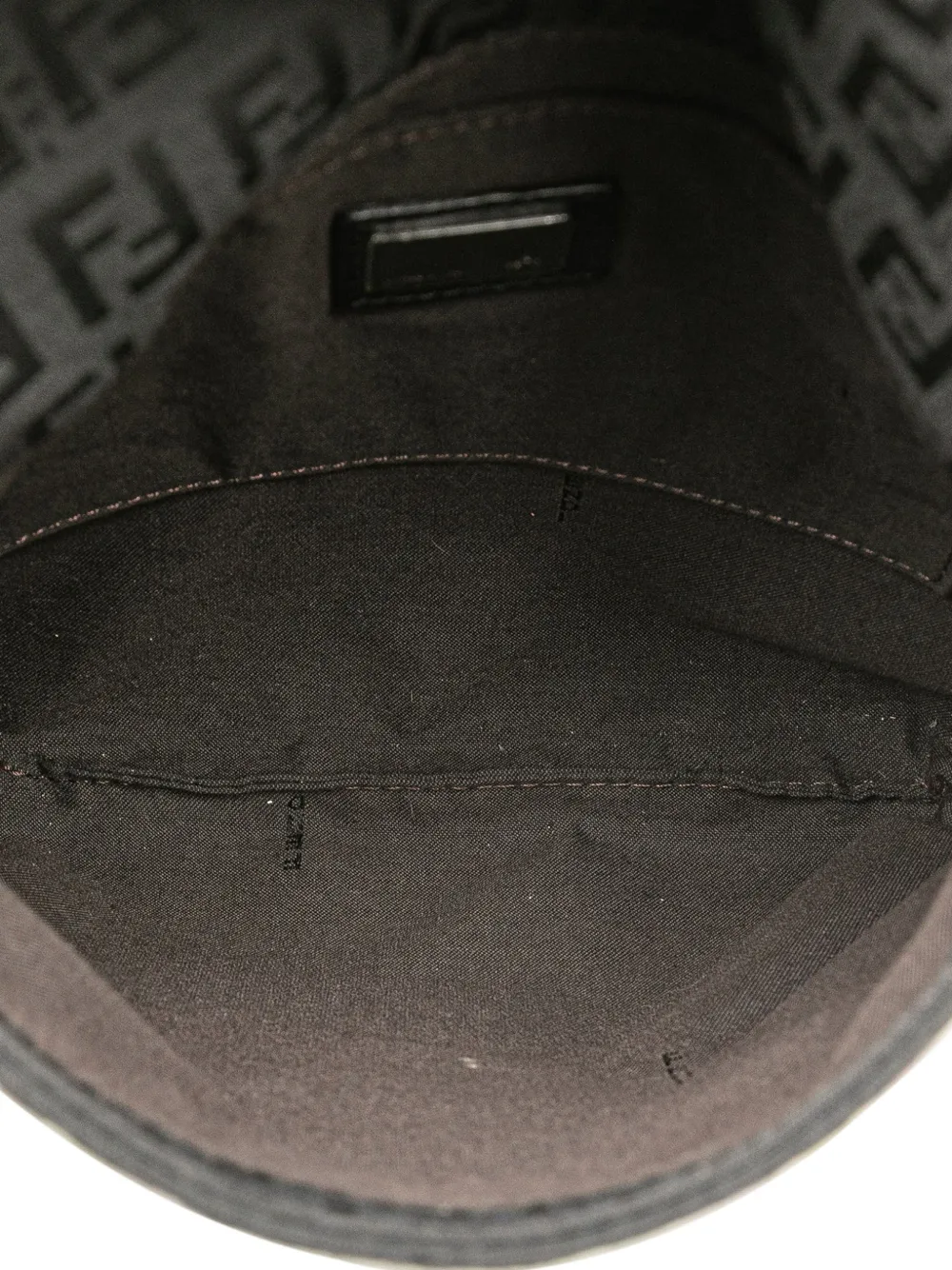 Pre-owned Fendi 2000-2010 Zucchino Canvas Crossbody Bag In Brown