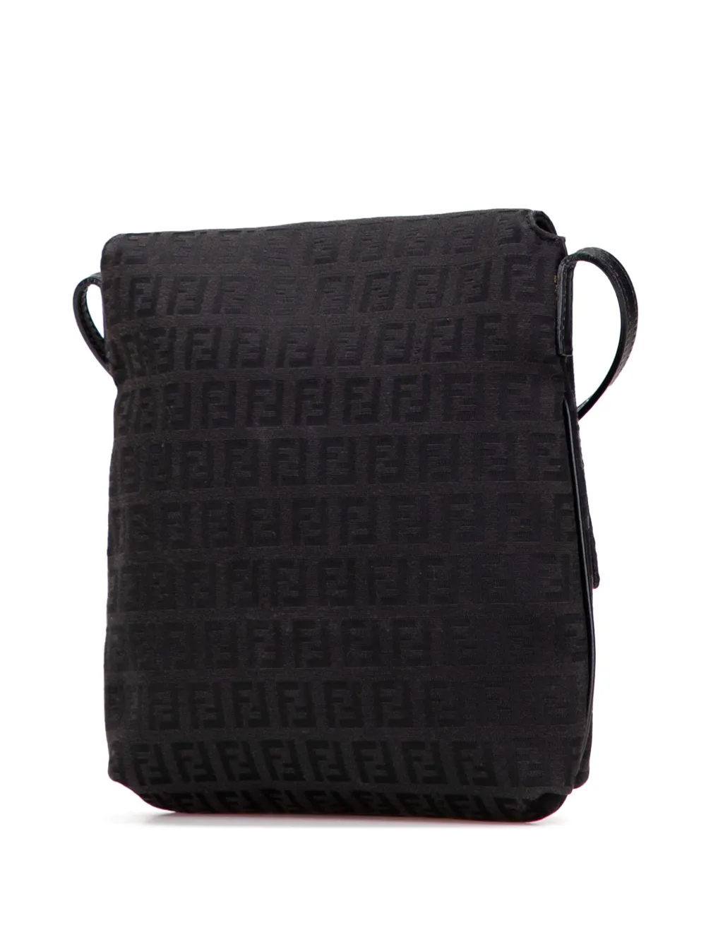 Pre-owned Fendi 2000-2010 Zucchino Canvas Crossbody Bag In Brown