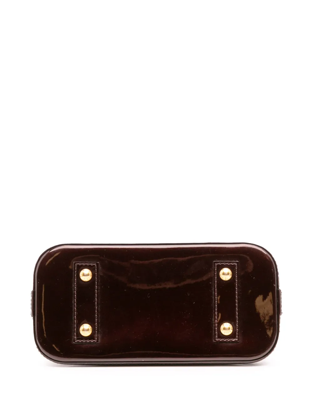 Pre-owned Louis Vuitton 2013 Monogram Vernis Alma Bb Satchel In Purple