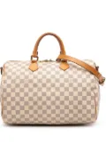 Louis Vuitton Pre-Owned 2018 Damier Azur Speedy Bandouliere 35 satchel - White
