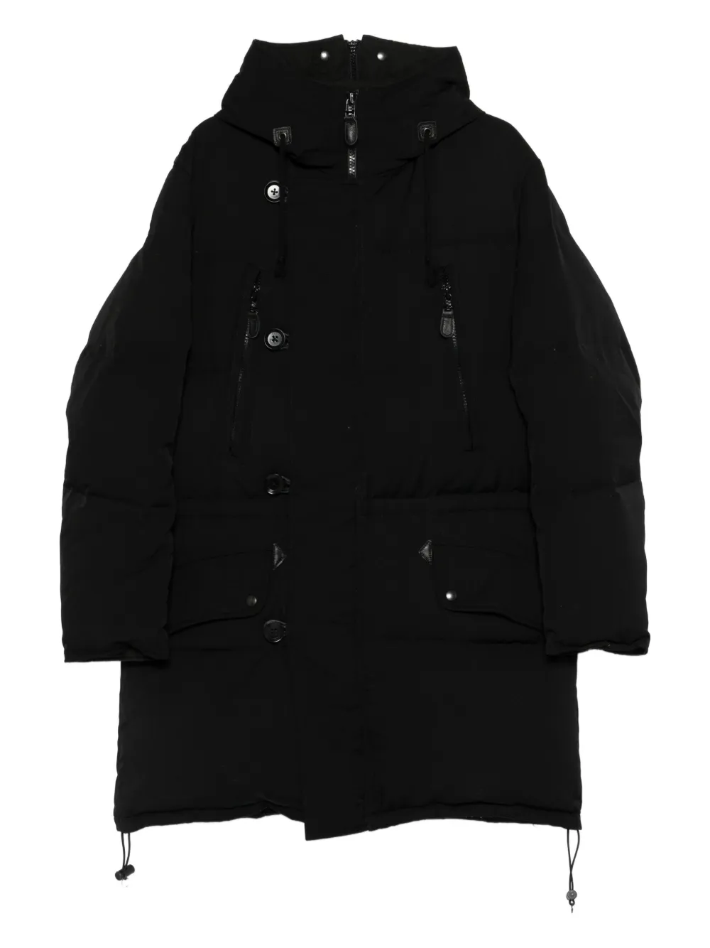 Yohji Yamamoto Pre-Owned 1990s drawstring-hood coat | Black | Image 1