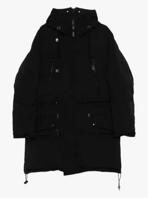 Yohji Yamamoto Pre-Owned abrigo con capucha y cordones 1990
