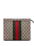 Gucci Pre-Owned 2000-2015 GG Supreme Web clutch bag - Brown