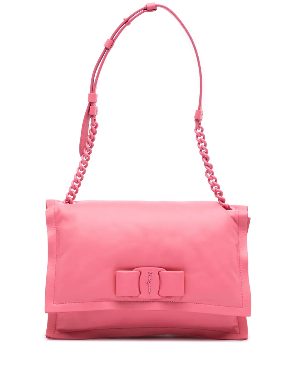 Ferragamo Pre-Owned 2010-2025 Padded Leather Viva Bow crossbody bag | Pink | Image 1