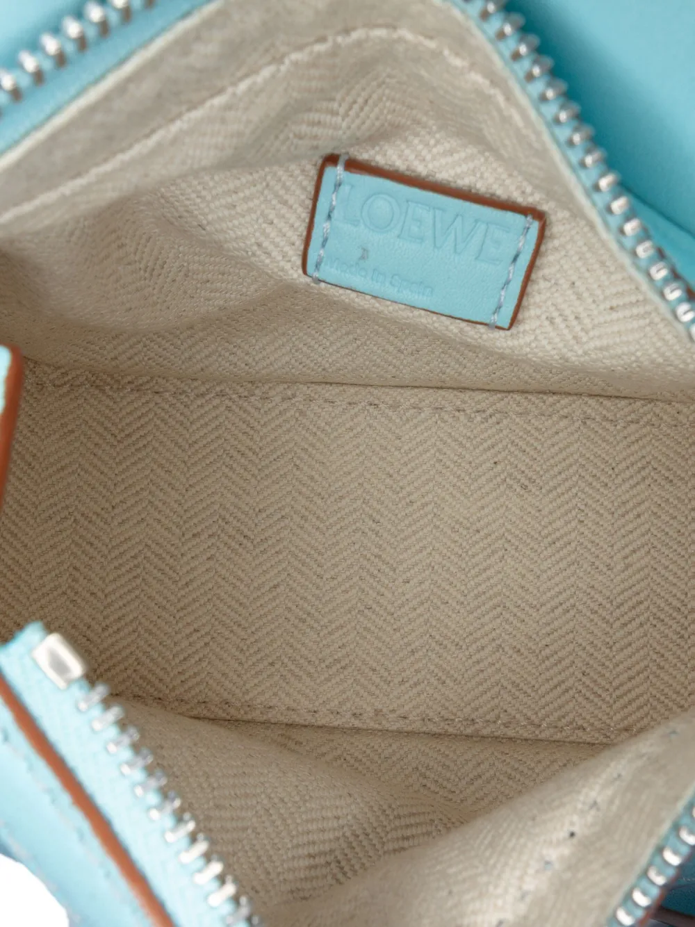 Pre-owned Loewe 2021 Nano Calfskin Puzzle Satchel In Blue