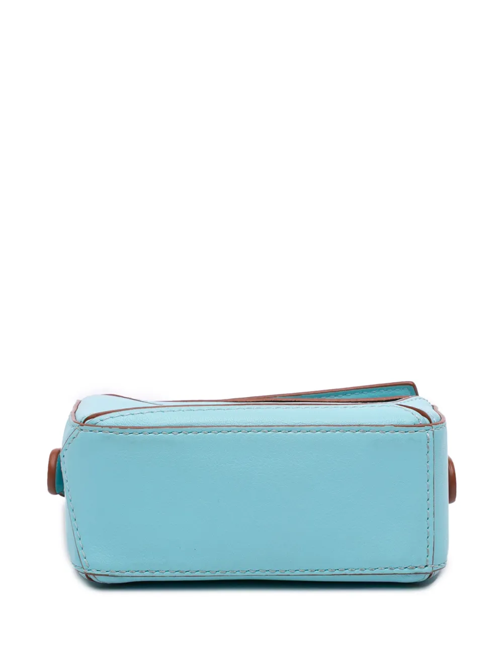 Pre-owned Loewe 2021 Nano Calfskin Puzzle Satchel In Blue