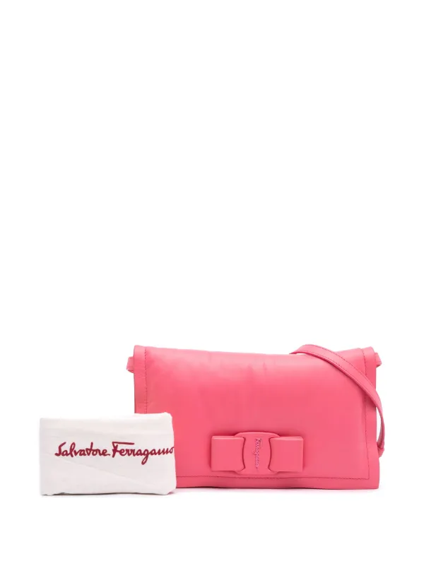 Ferragamo Pre-Owned 2000-2025 Mini Padded Leather Viva Bow