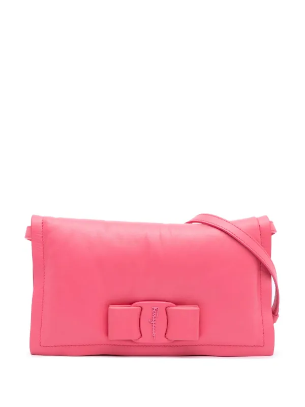 Ferragamo Pre-Owned 2000-2025 Mini Padded Leather Viva Bow