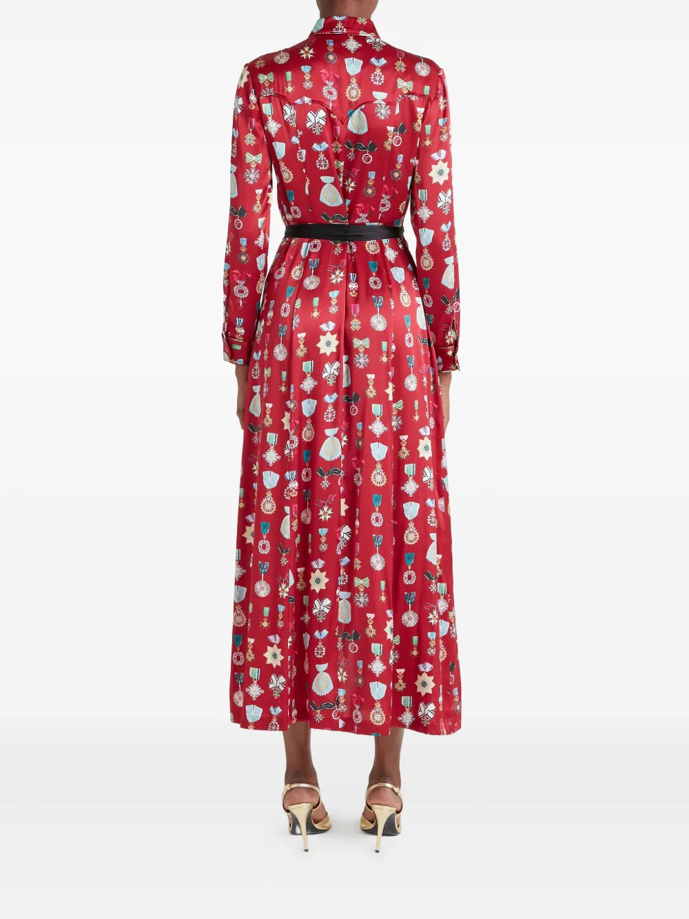 Temperley London Gloriette blousejurk met medaille-print Rood