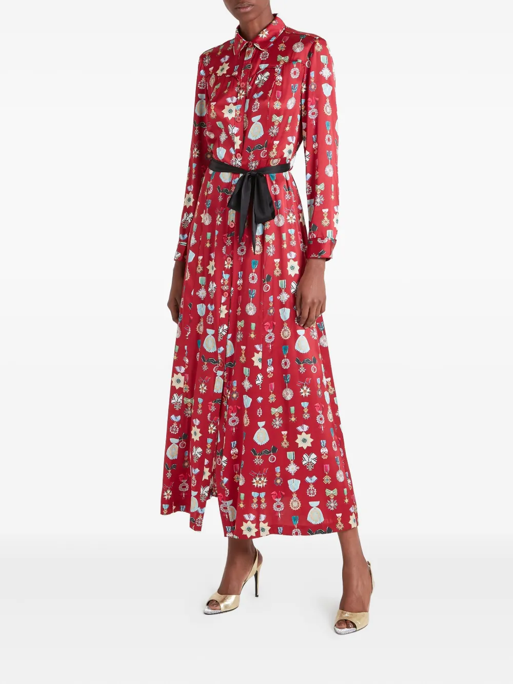 Temperley London Gloriette blousejurk met medaille-print Rood