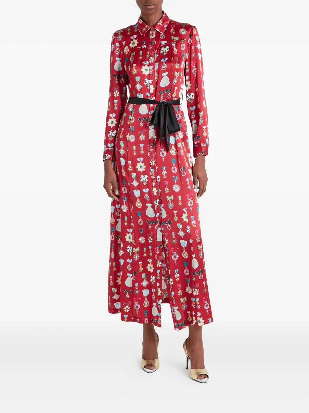 Temperley London Gloriette blousejurk met medaille-print - Rood