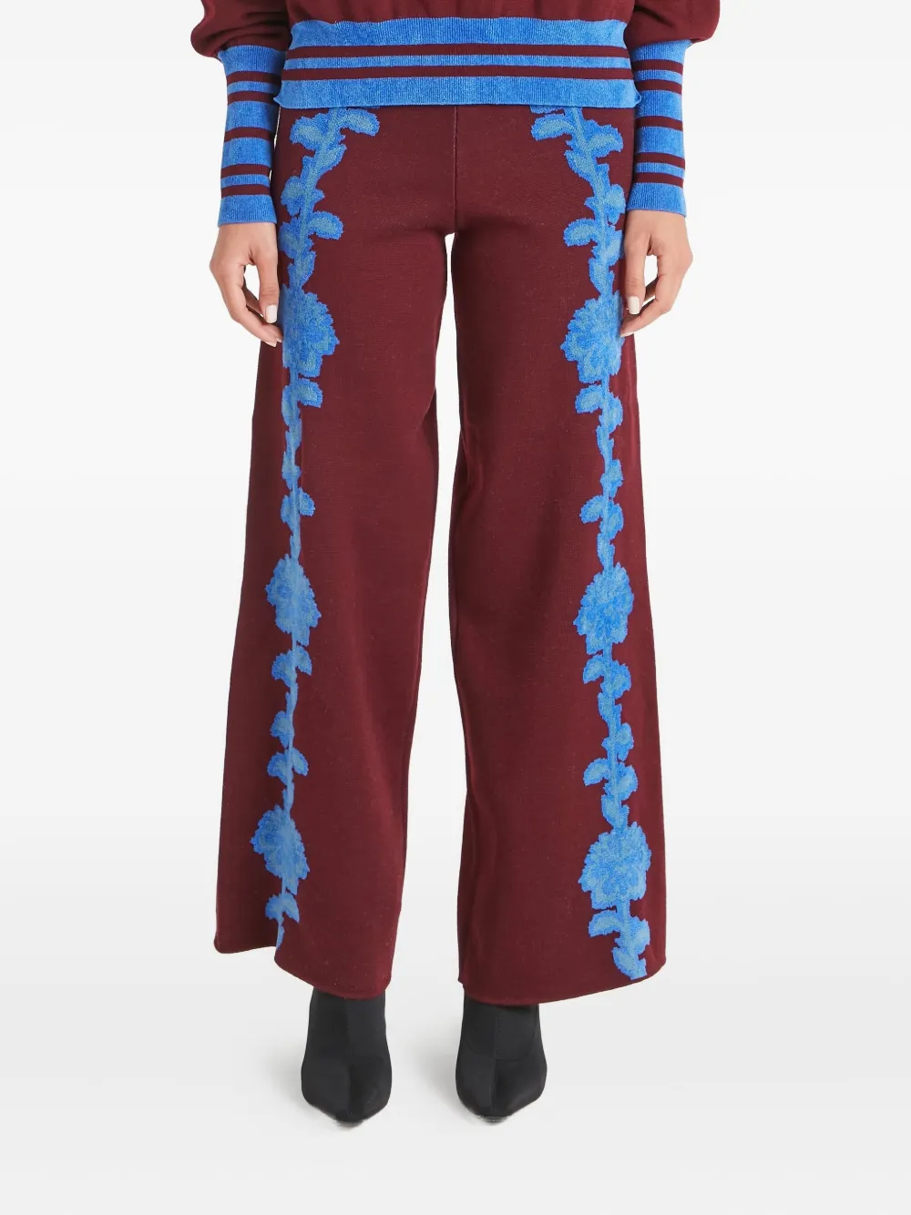 Temperley London Broek met bloemenprint - Rood