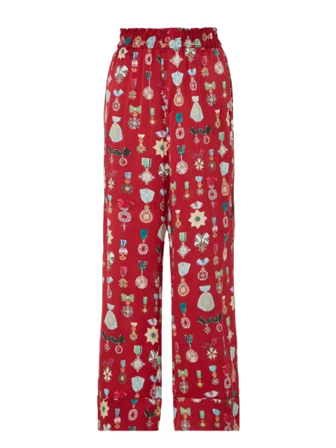 Temperley London medal-print trousers