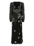 Temperley London Etoile sequin-star wrap dress - Black