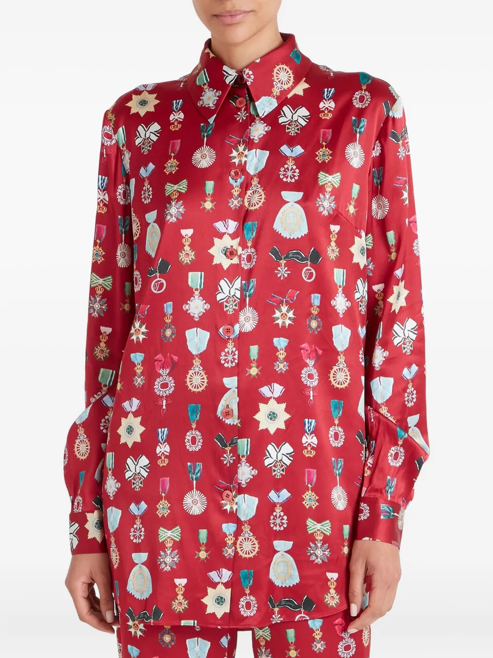 Temperley London Gloriette blouse Rood
