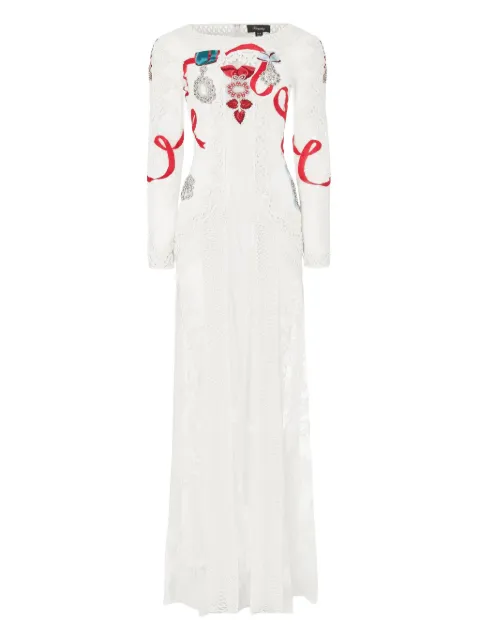 Temperley London Diamantine floral-lace dress
