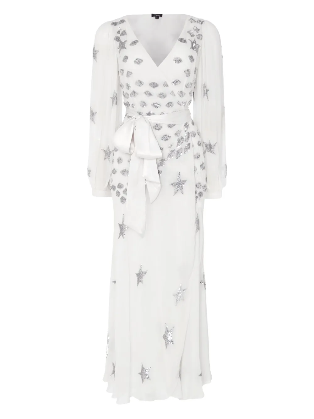 Temperley London Etoile スパンコール ラップドレス - ホワイト Temperley London Etoile スパンコール ラップドレス - ホワイト