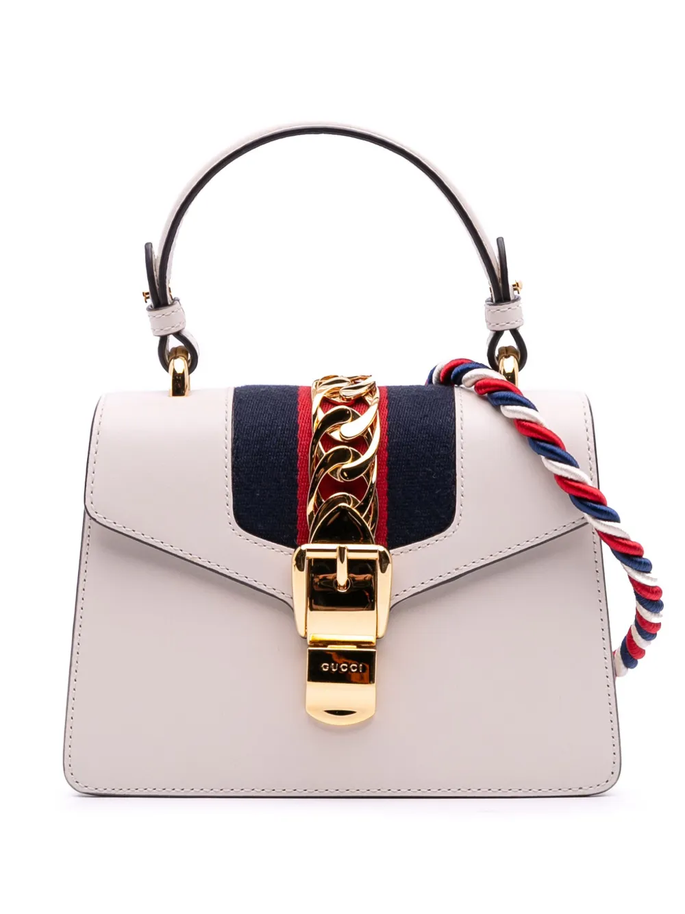 Gucci Pre-Owned 2016-2025 Mini Calfskin Sylvie satchel | White | Image 1