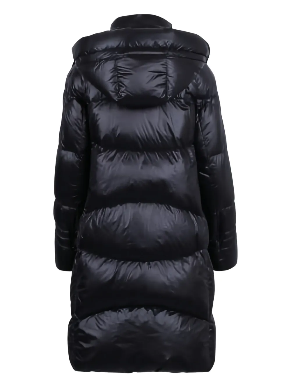 Ermanno Firenze Quilted Hooded Jacket In Black