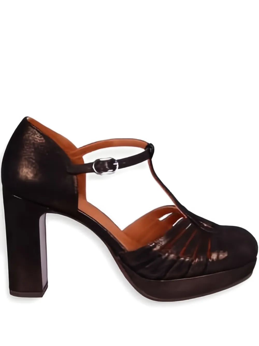 Chie Mihara 85 mm Yaisu pumps met plateauzool en T-bandje Bruin