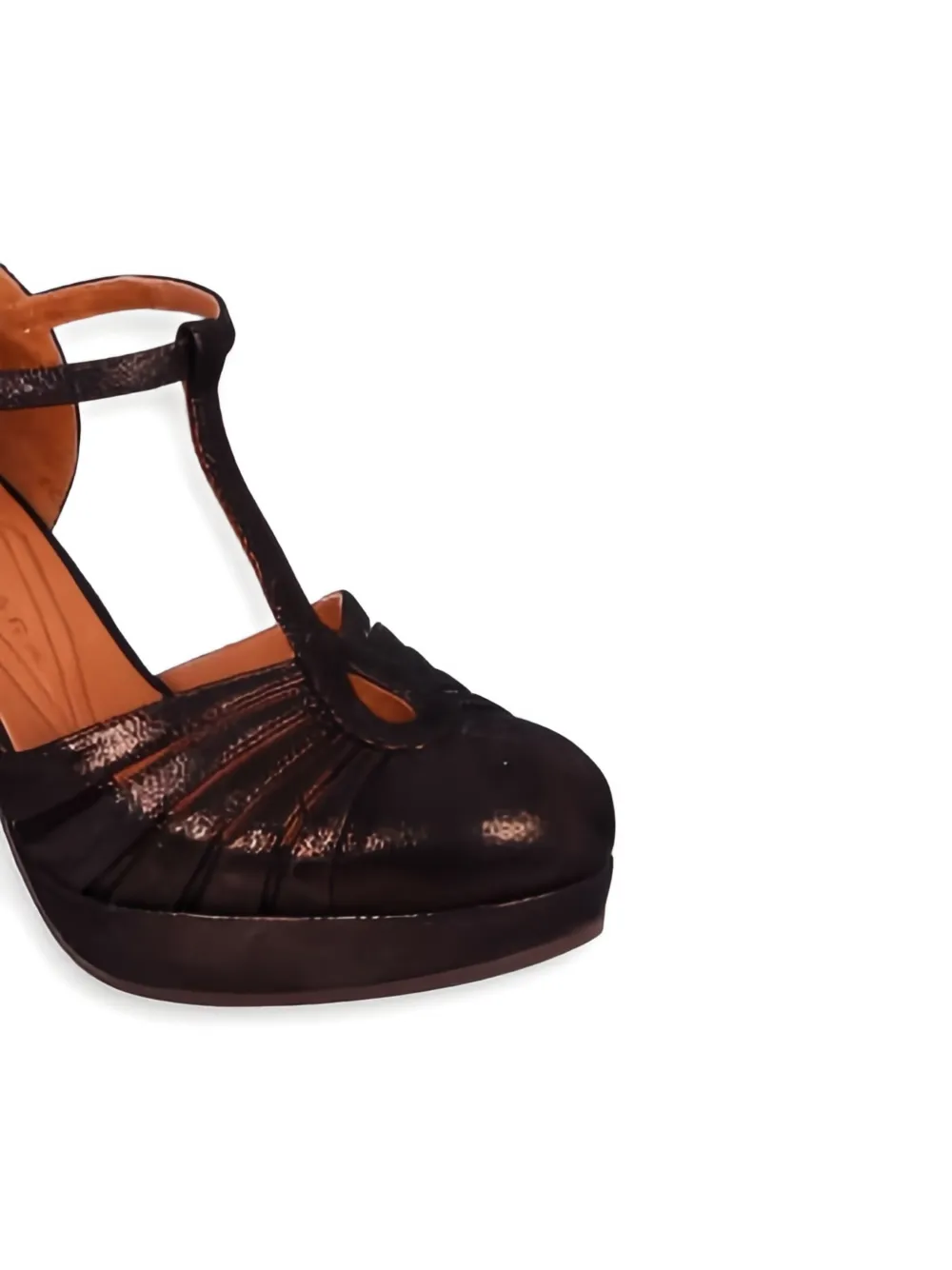 Chie Mihara 85 mm Yaisu pumps met plateauzool en T-bandje Bruin