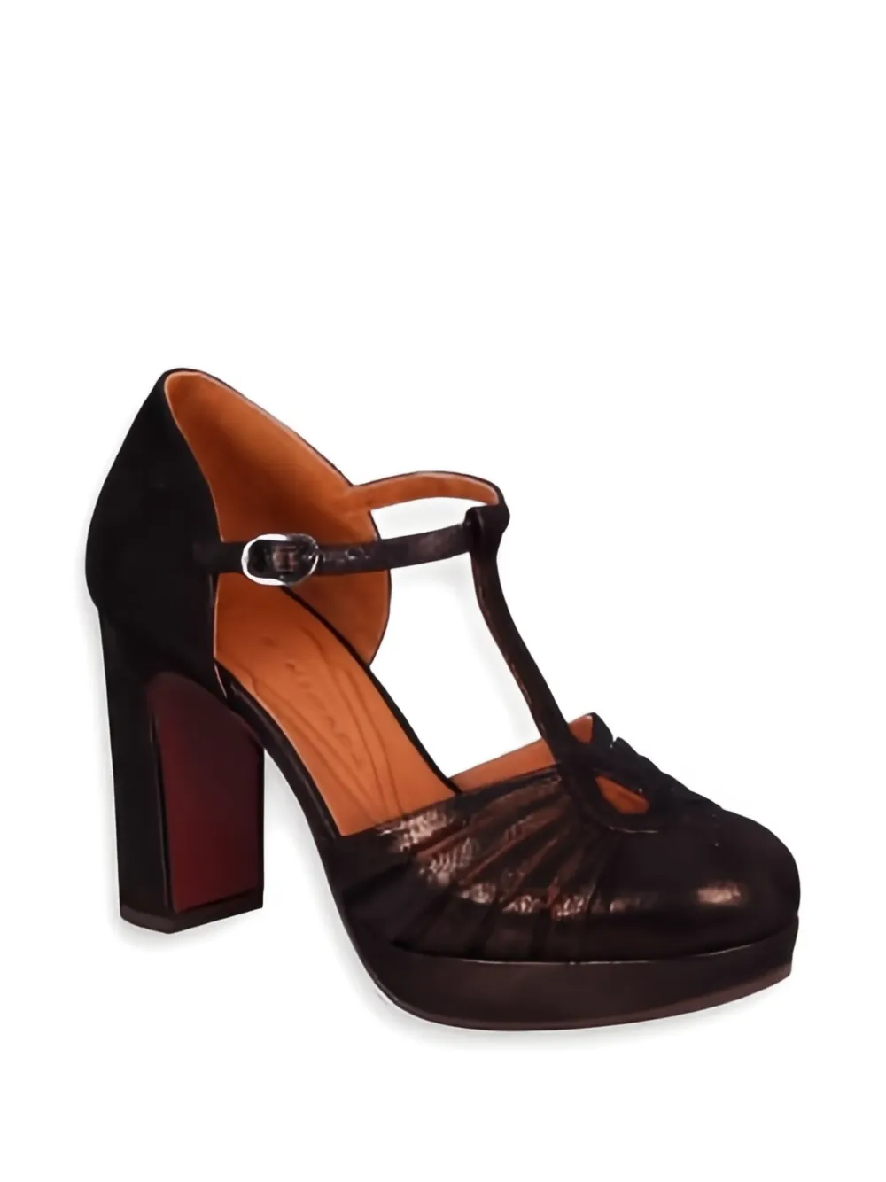 Chie Mihara 85 mm Yaisu pumps met plateauzool en T-bandje Bruin