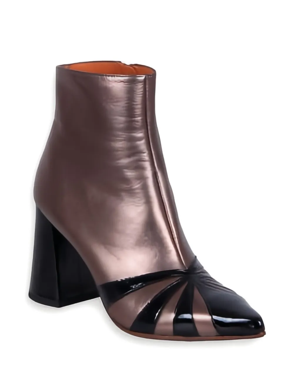 Chie Mihara Ludrik Pointed Block-heel Boots In Metallic